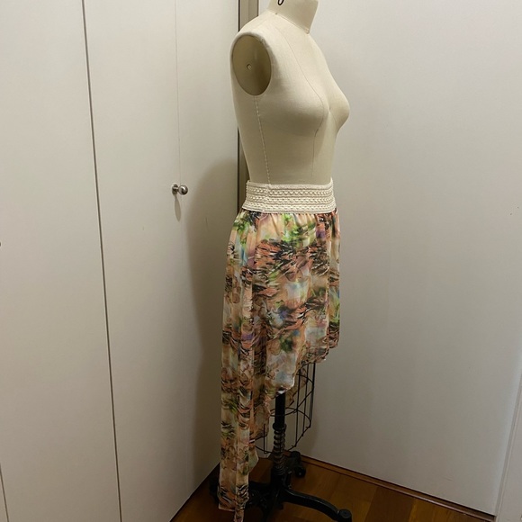 Passport High Low Floral Lined Skirt Multi Colour M - Picture 10 of 10